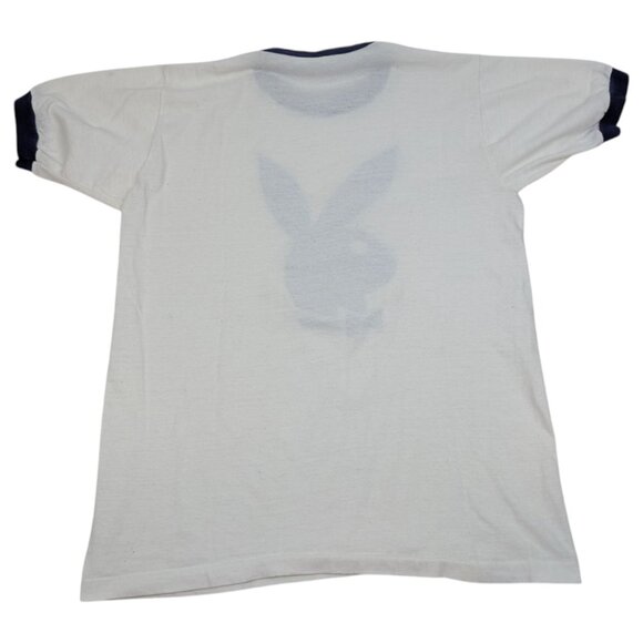 Vintage Playboy Single Stitch T Shirt Ringer Size S/M 70s 80s‎ *READ - Picture 6 of 8